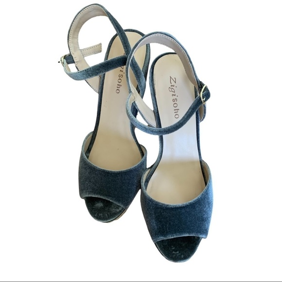 Ziti soho velvet platform wedge - Picture 10 of 10